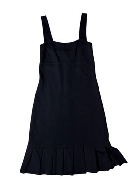 Paula Hian Black Knit Pleated Hem Midi Dress Women’s Small French Designer